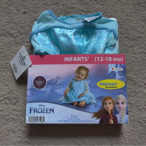 Disney Frozen Elsa Infant Costume 12-18 Months Blue Disguise Dress Up Halloween - Picture 2 of 3